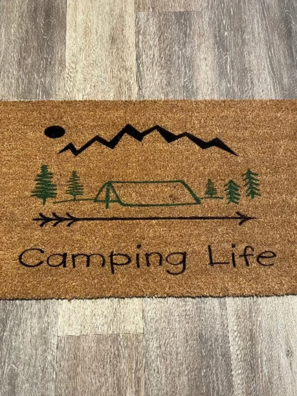 Camping Life decorative coir doormat